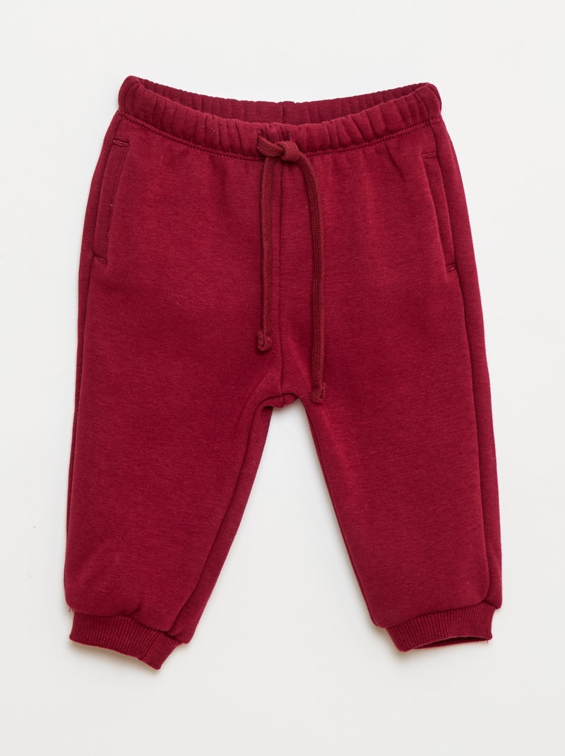 Joggingbroek van sweatstof Rood - Kiabi