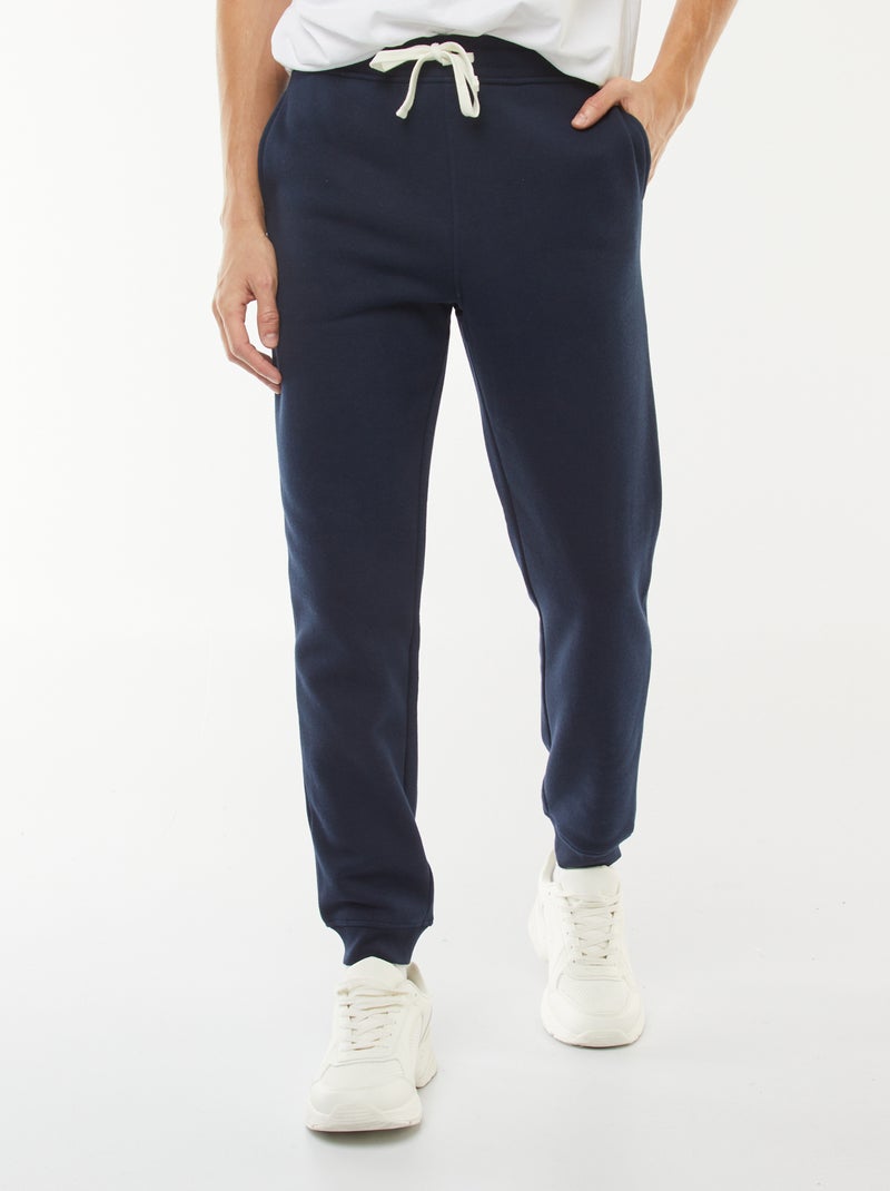 Joggingbroek van warme sweatstof Blauw - Kiabi