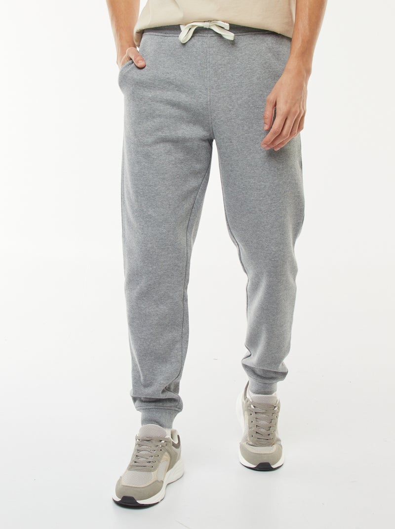 Joggingbroek van warme sweatstof Grijs - Kiabi
