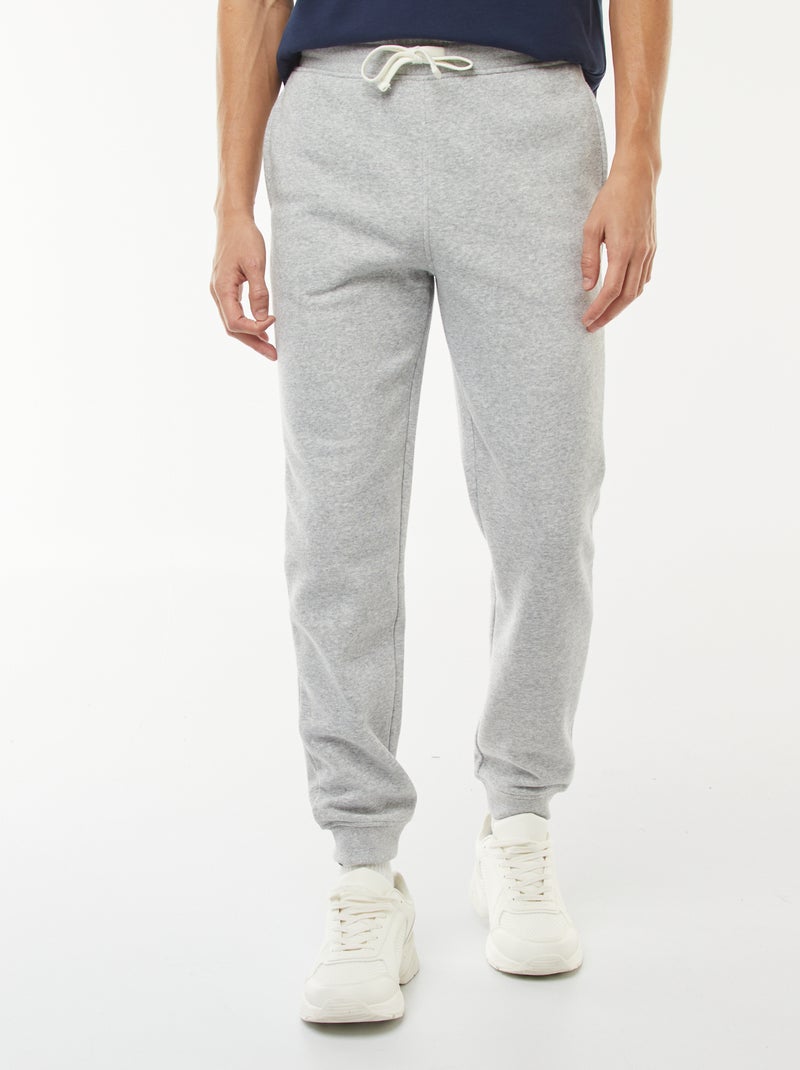 Joggingbroek van warme sweatstof Grijs - Kiabi