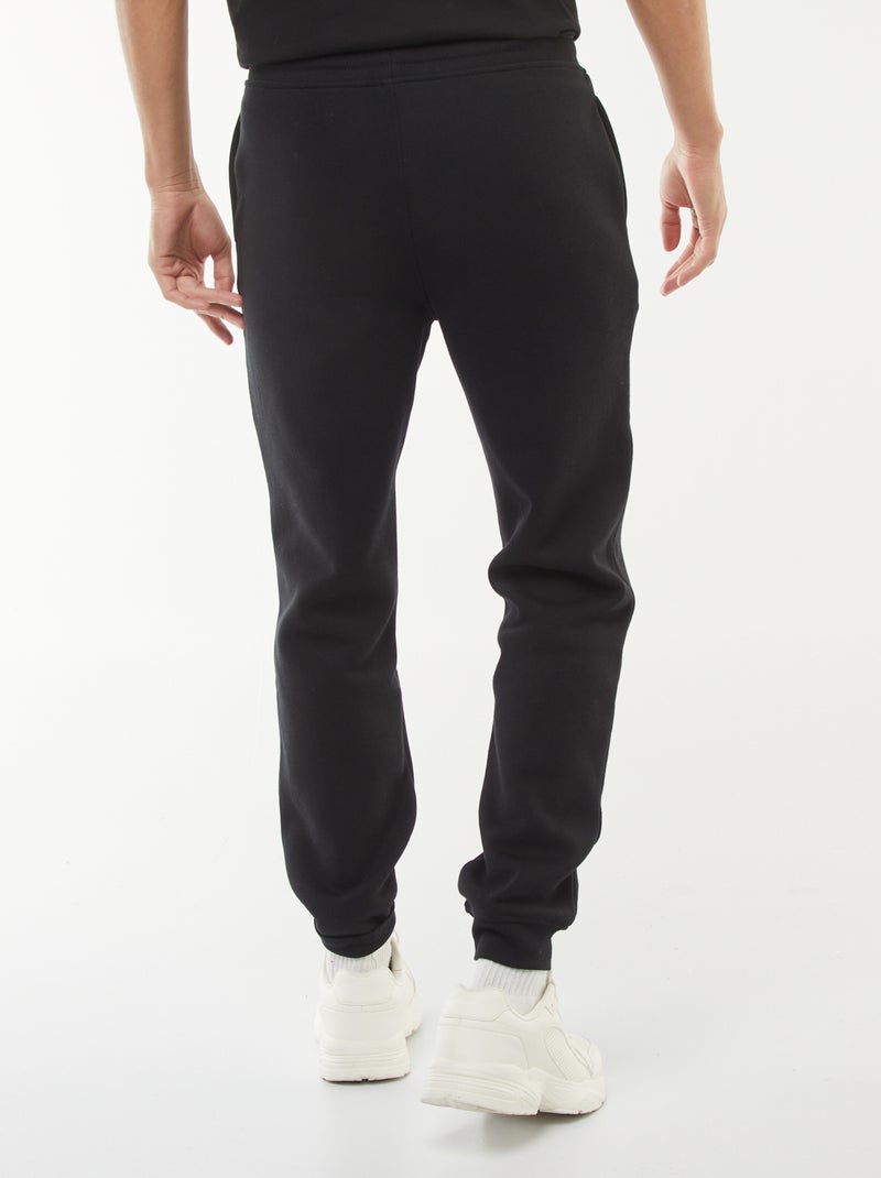 Joggingbroek van warme sweatstof zwart - Kiabi
