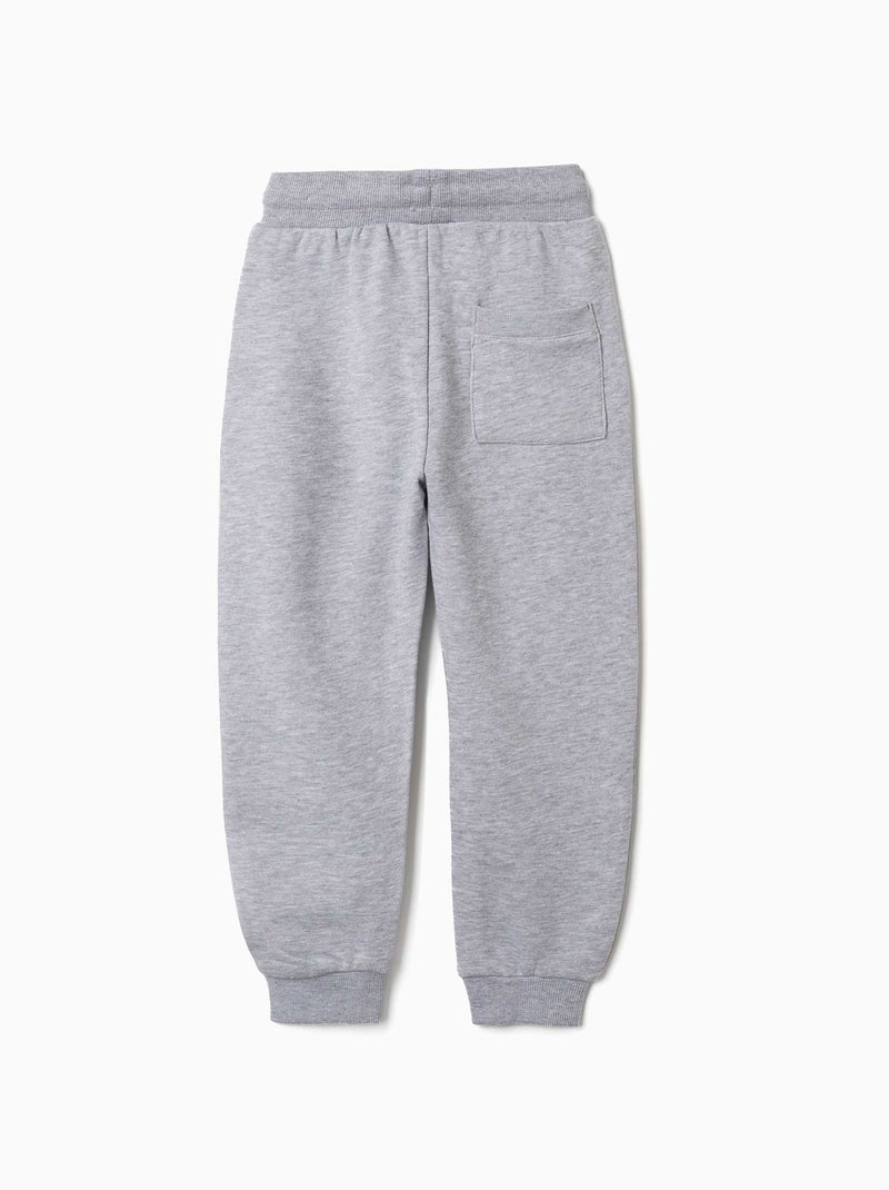 Joggingbroeken van fleece met trekkoord en zakken Lichtgrijs - Kiabi