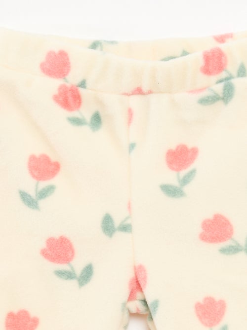 Joggingpak van fleecestof met broek + jasje met rits - 2-delig - Kiabi