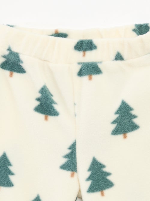 Joggingpak van fleecestof met broek + jasje met rits - 2-delig - Kiabi