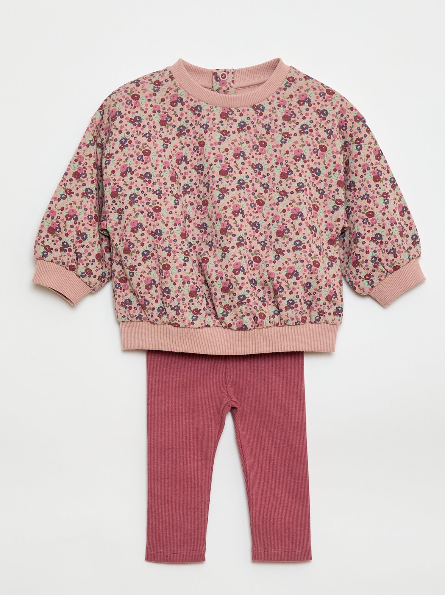 Joggingpak van sweatstof + legging - 2-delig