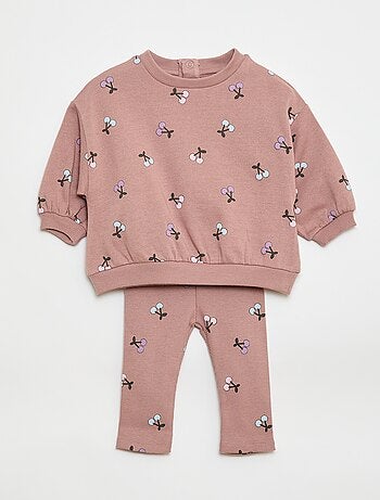 Joggingpak van sweatstof + legging - 2-delig