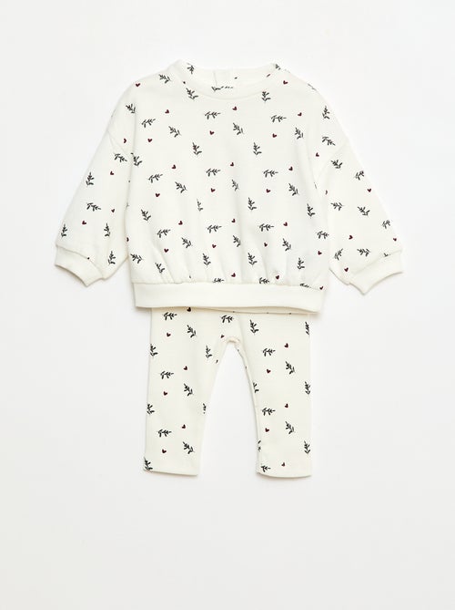 Joggingpak van sweatstof + legging - 2-delig - Kiabi