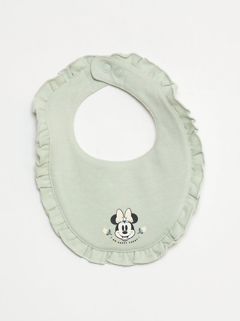 Joggingsetje - Sweater + broek + slabbetje 'Disney' 'Minnie' - 3-delig Groen - Kiabi