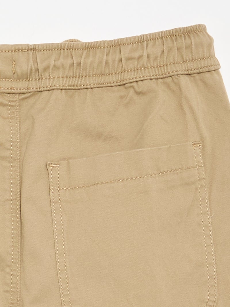 Jogpant avec cordons de serrage Beige - Kiabi