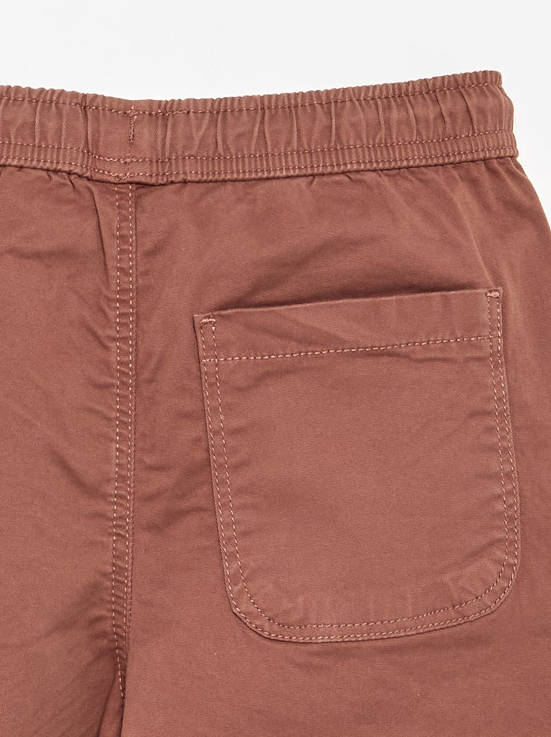 Jogpant avec cordons de serrage Marron - Kiabi