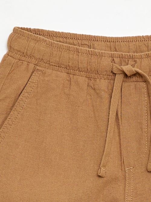 Jogpant en lin mélangé - Kiabi