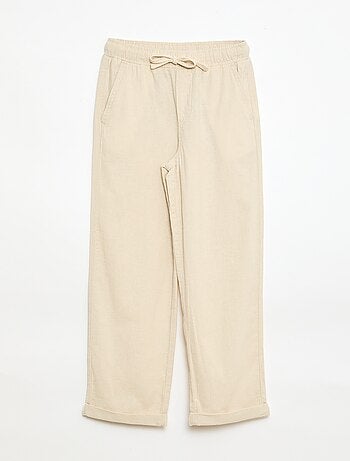 Jogpant en lin mélangé