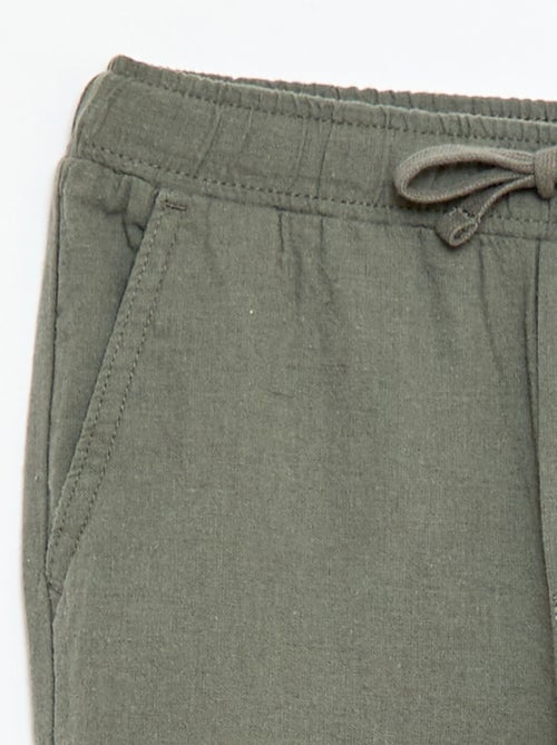 Jogpant en lin mélangé - Kiabi