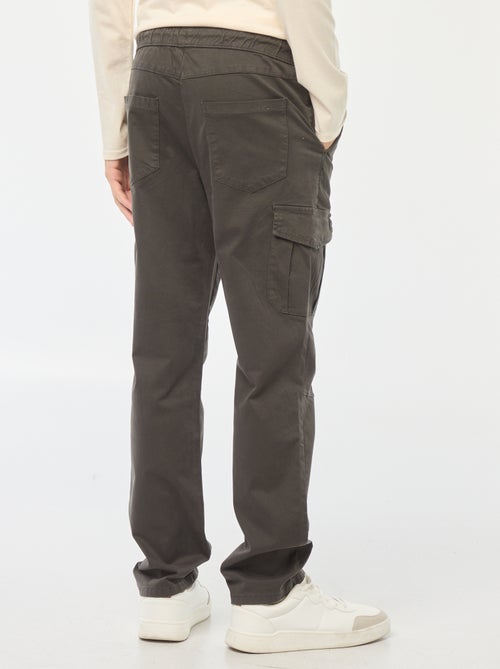 Jogpant met zakken met klepje - Kiabi