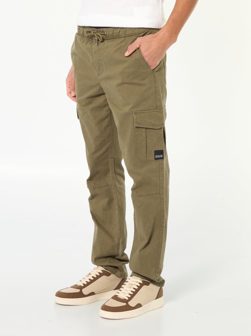 Jogpant met zakken met klepje - Kiabi