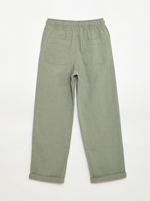 Jogpant van linnenmix - Kiabi