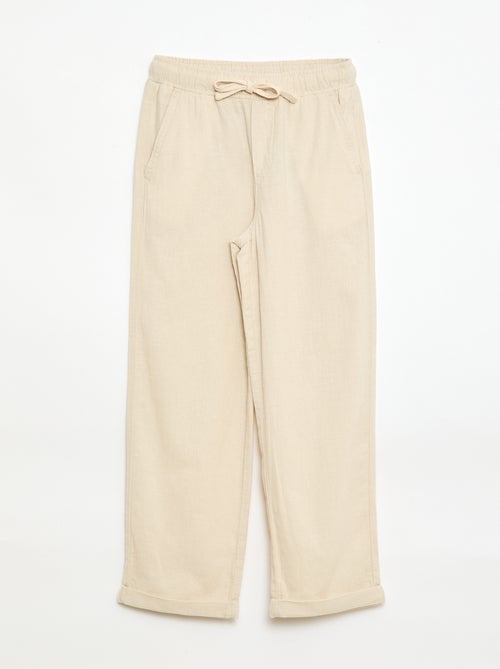 Jogpant van linnenmix - Kiabi