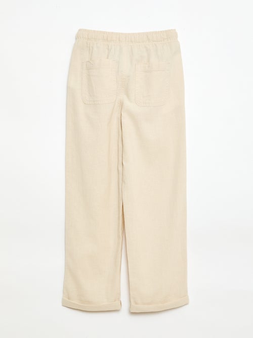 Jogpant van linnenmix - Kiabi