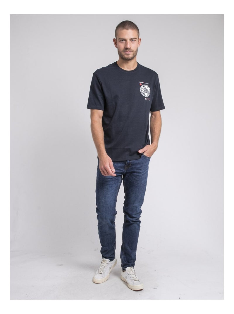 Johart oversized t-shirt met ronde hals van puur katoen Marineblauw - Kiabi