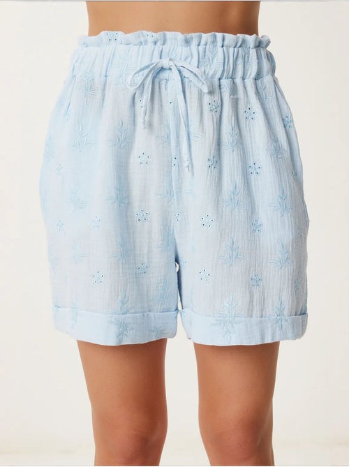 Joli mini-short taille haute à cordon de serrage avec détail de bordure istanbul - Kiabi