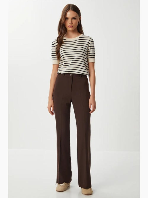 Joli pantalon évasé taille haute avec fermeture éclair istanbul - Kiabi Joli pantalon évasé taille haute avec fermeture éclair istanbul - Kiabi
