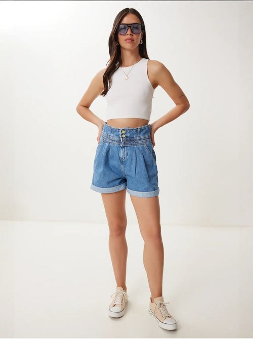 Joli short en jean taille haute avec poches istanbul - Kiabi Joli short en jean taille haute avec poches istanbul - Kiabi
