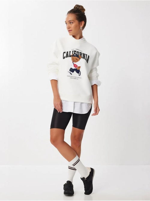 Joli sweat-shirt long imprimé à col rond istanbul - Kiabi Joli sweat-shirt long imprimé à col rond istanbul - Kiabi