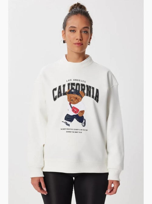Joli sweat-shirt long imprimé à col rond istanbul - Kiabi Joli sweat-shirt long imprimé à col rond istanbul - Kiabi
