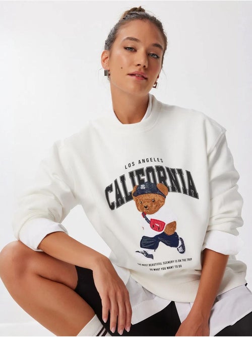 Joli sweat-shirt long imprimé à col rond istanbul - Kiabi Joli sweat-shirt long imprimé à col rond istanbul - Kiabi
