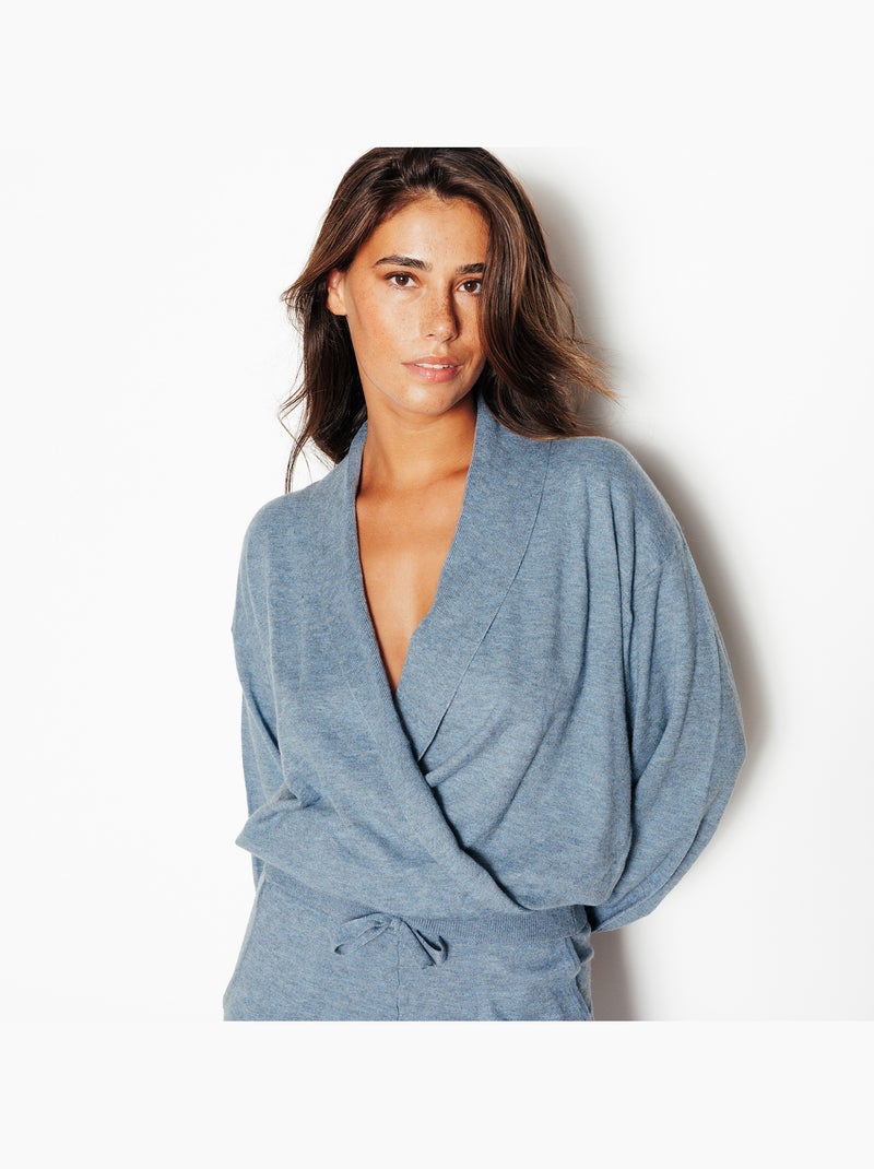 Joliane wikkeltrui blauw Blauw - Kiabi
