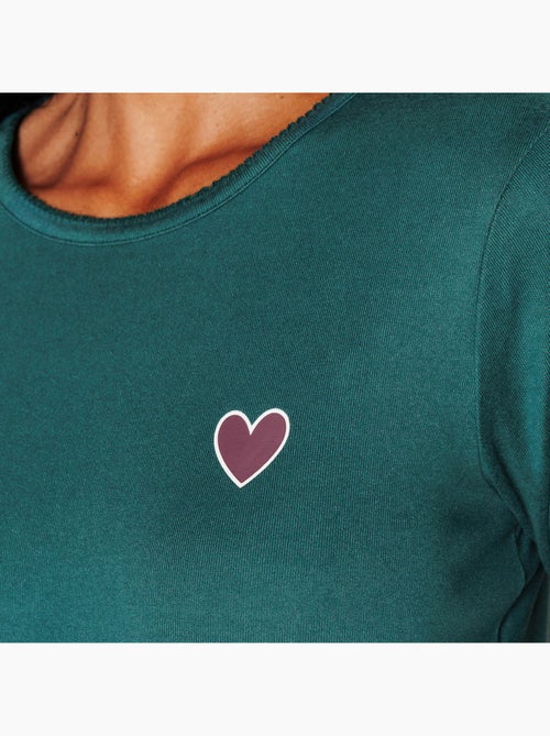 Jolisa t-shirt lange mouwen donkergroen - Kiabi Jolisa t-shirt lange mouwen donkergroen - Kiabi