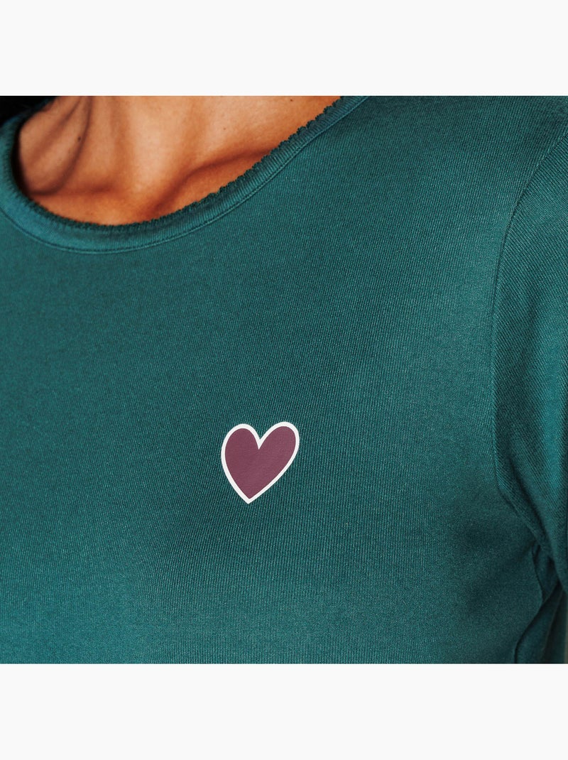Jolisa t-shirt lange mouwen donkergroen Donkergroen - Kiabi