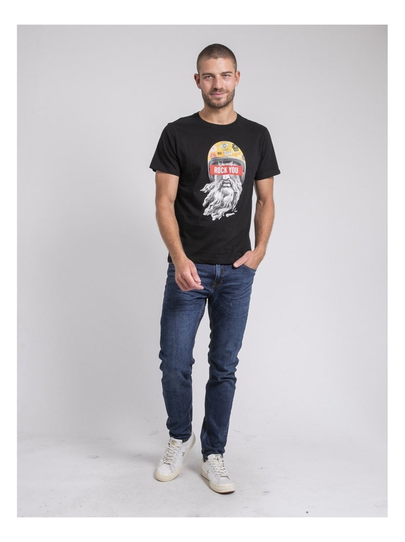 Jomodek t-shirt met ronde hals van puur katoen Zwart - Kiabi