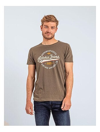 JONAK T-shirt met korte mouwen, ronde hals en gemaakt van puur katoen
