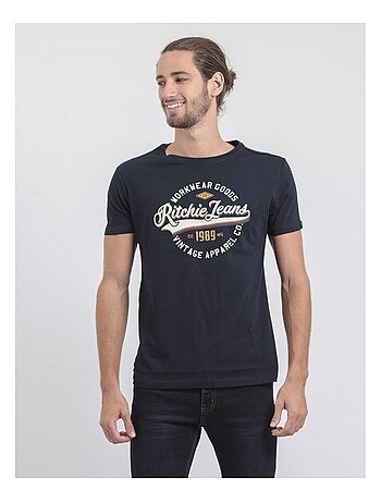JONAK T-shirt met korte mouwen, ronde hals en gemaakt van puur katoen