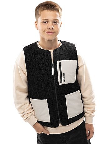 Jongens omkeerbaar sherpa-gevoerd vest