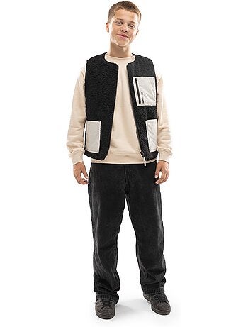 Jongens omkeerbaar sherpa-gevoerd vest
