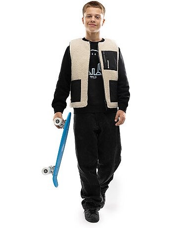 Jongens omkeerbaar sherpa-gevoerd vest