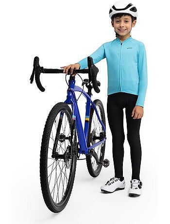 Jongens thermo wielershirt met lange mouwen