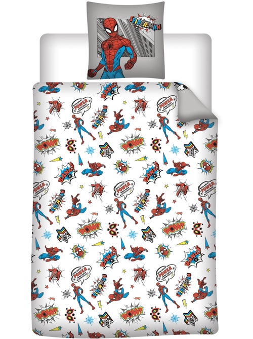 Jongensbeddengoed Spider-Man Marvel 140x200 cm + Sloop 65x65 cm 100% Katoen - Kiabi