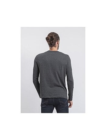JORIMUX T-shirt met lange mouwen en ronde hals van puur katoen