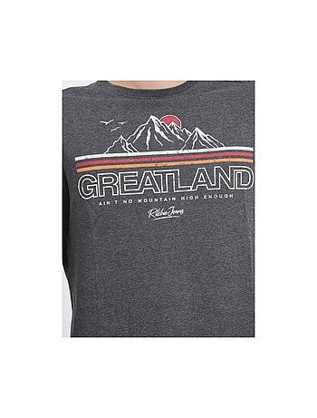 JORIMUX T-shirt met lange mouwen en ronde hals van puur katoen