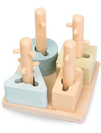 Jouet d'activité montessori, jouet en bois, arc-en-ciel - développement cognitif, enfant 2-3 ans