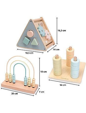 Jouet d'activité montessori, jouet en bois, arc-en-ciel - développement cognitif, enfant 2-3 ans