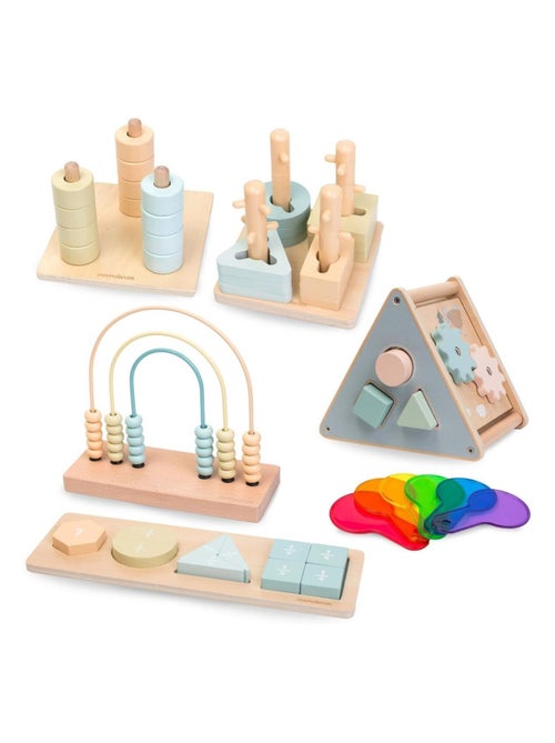 Jouet d'activité montessori, jouet en bois, arc-en-ciel - développement cognitif, enfant 2-3 ans - Kiabi Jouet d'activité montessori, jouet en bois, arc-en-ciel - développement cognitif, enfant 2-3 ans - Kiabi