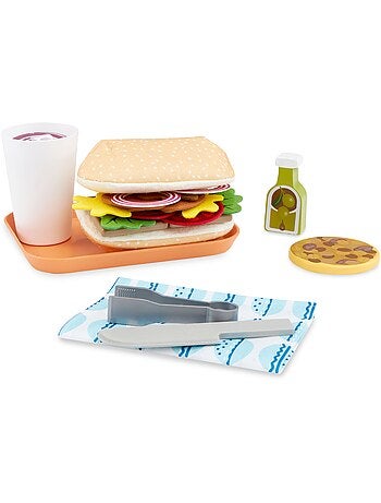 Jouet d'imitation bar à sandwich bois- marchande restaurant, dinette accessoires de cuisine