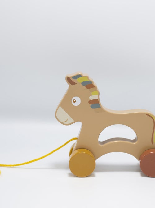 Jouet en bois bébé à tirer - Kiabi
