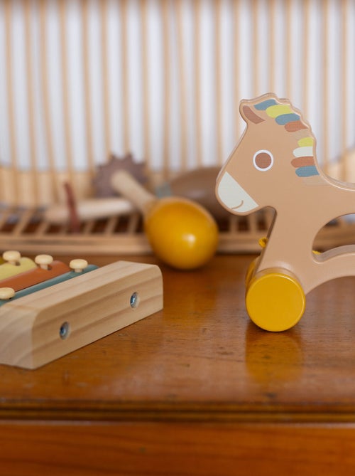 Jouet en bois bébé à tirer - Kiabi