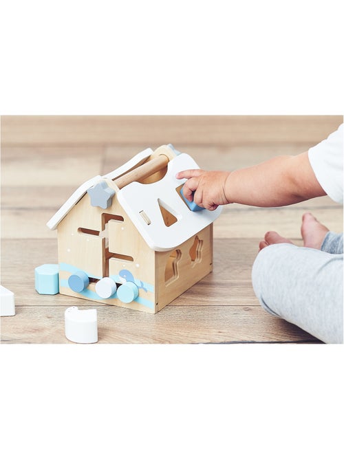 Jouet trieur de formes maison en bois 8 pièces éducatif bébé - Kiabi