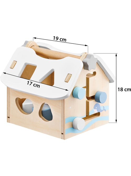 Jouet trieur de formes maison en bois 8 pièces éducatif bébé - Kiabi